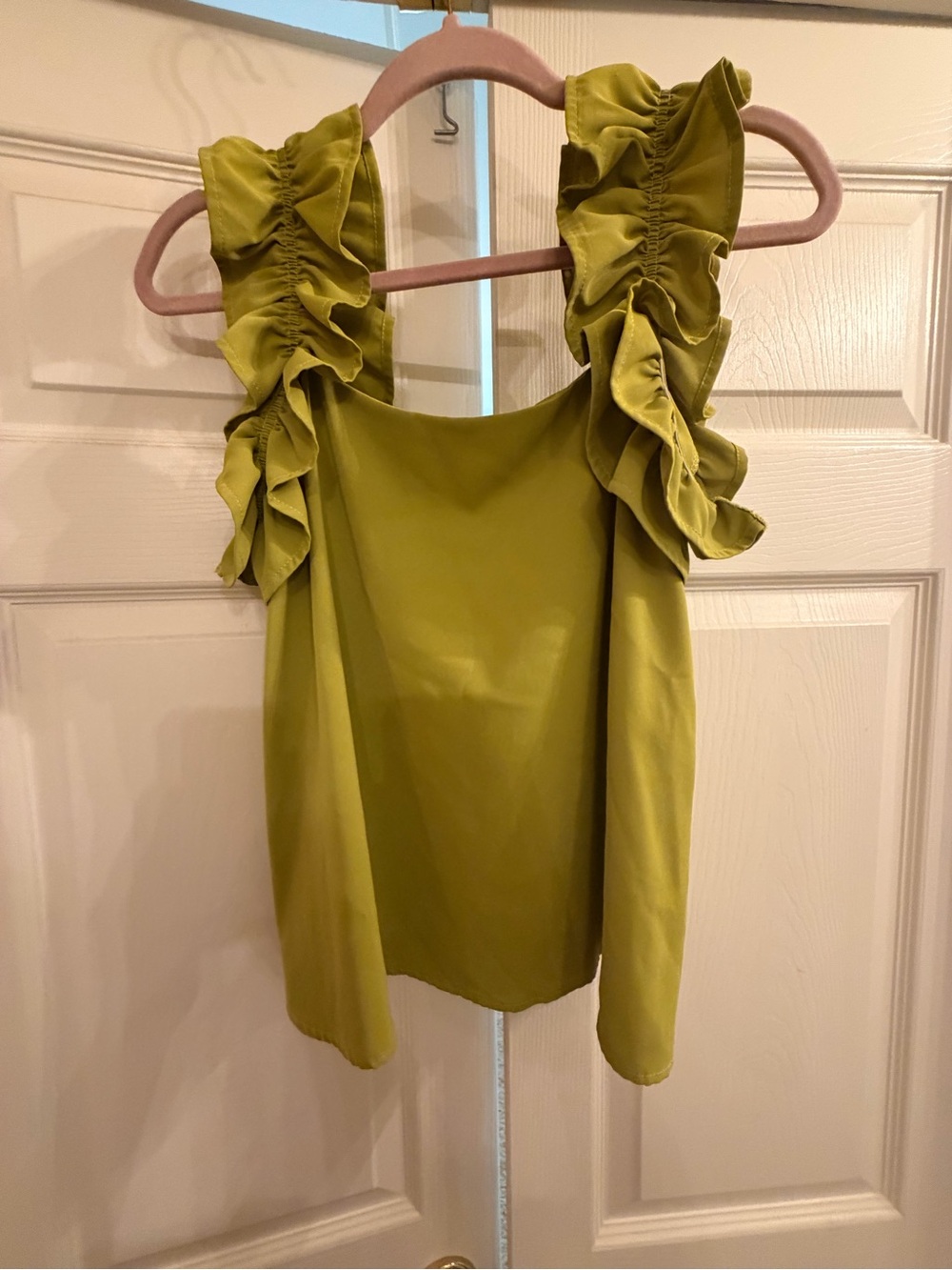 SHEIN Ruffle Strap Camisole in Olive